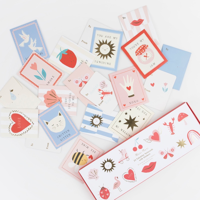 Icon Kids Valentine’s Cards & Stickers Set (x 24)
