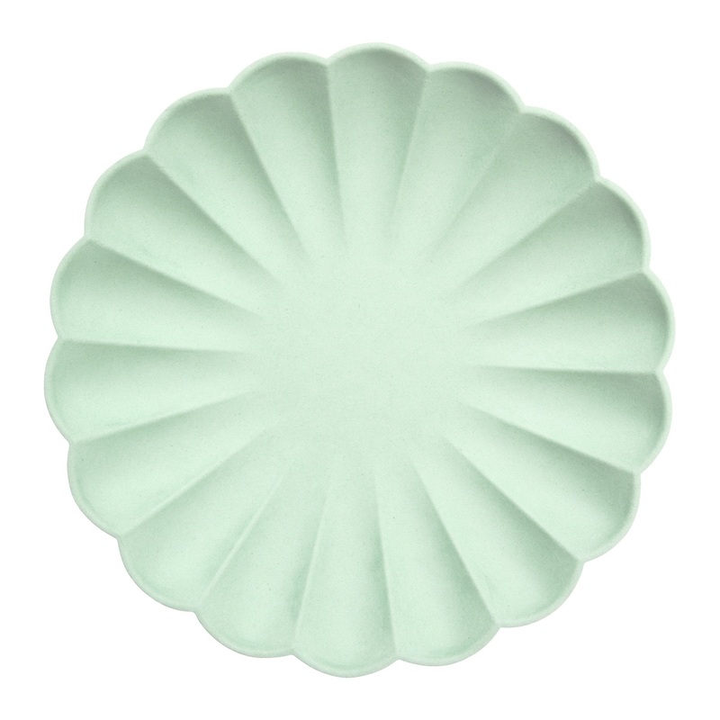Large Mint Sorbet Compostable Plates (x 8)