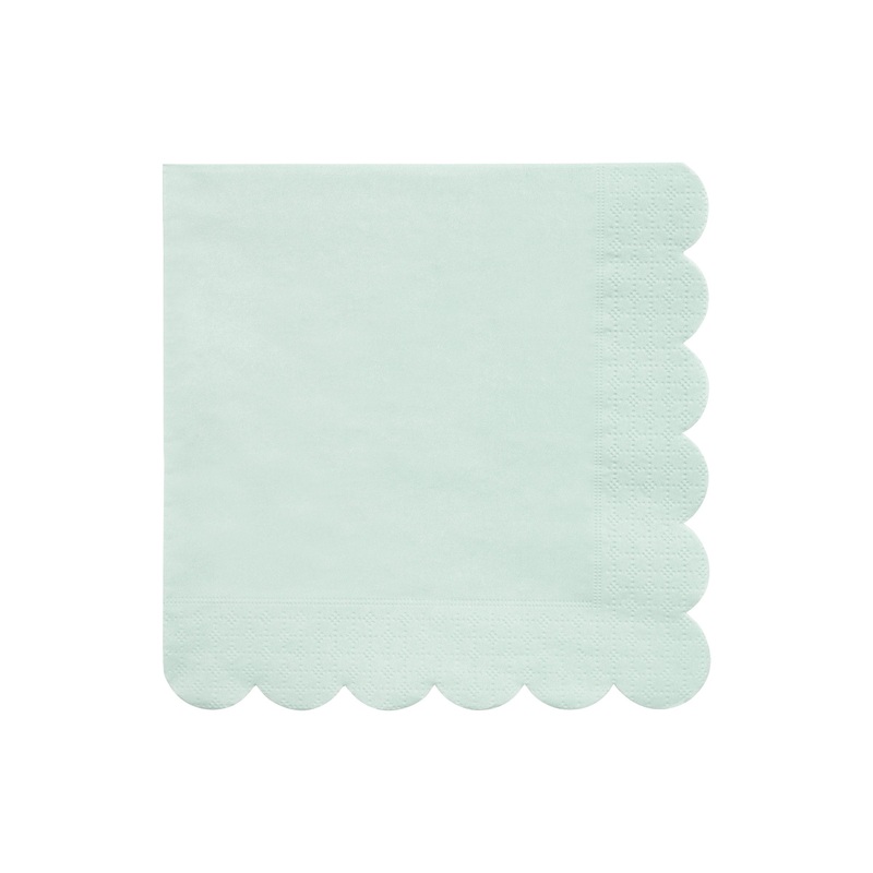 Large Mint Sorbet Paper Napkins (x 20)