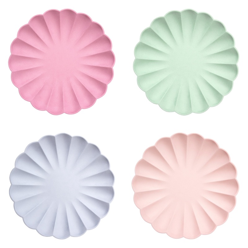 Large Multicolor Compostable Plates – Big Multipack (x 48)