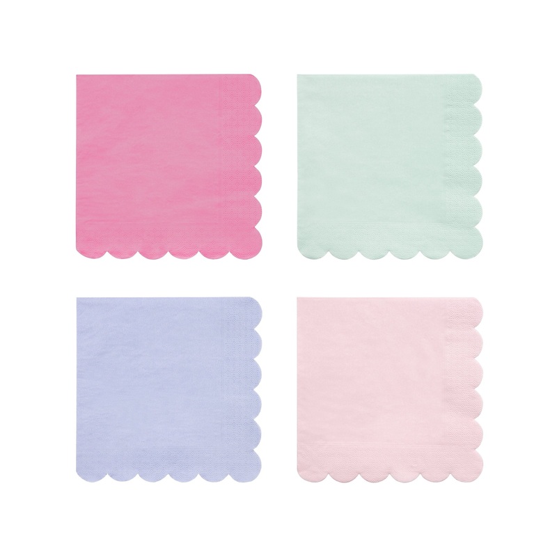 Large Multicolor Paper Napkins (x 20)