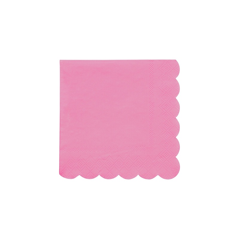 Small Bubblegum Pink Paper Napkins (x 20)