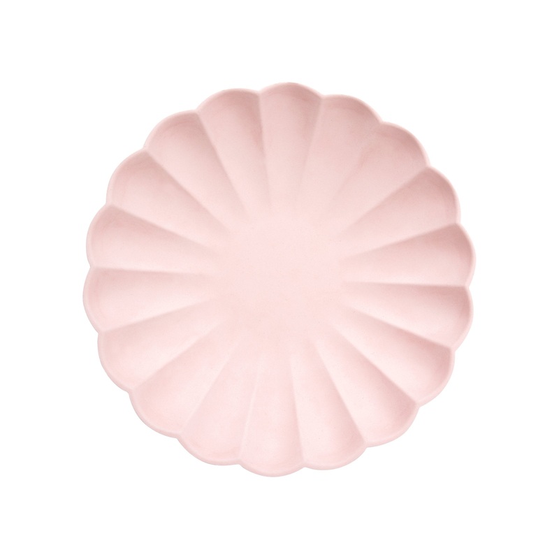 Small Candy Pink Compostable Plates (x 8)