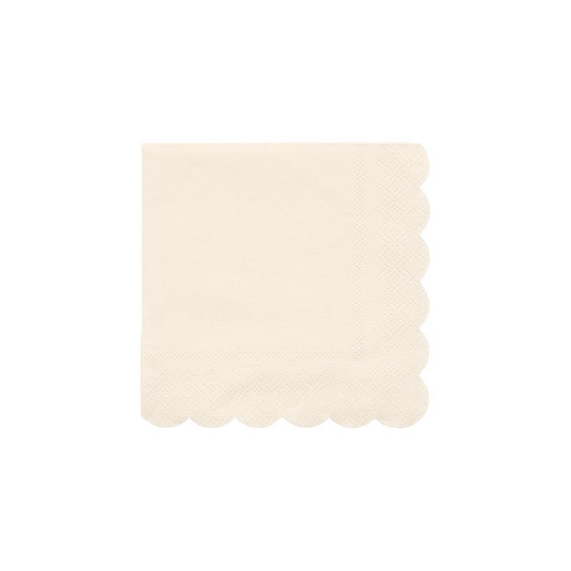 Small Cream Paper Napkins (x 20)