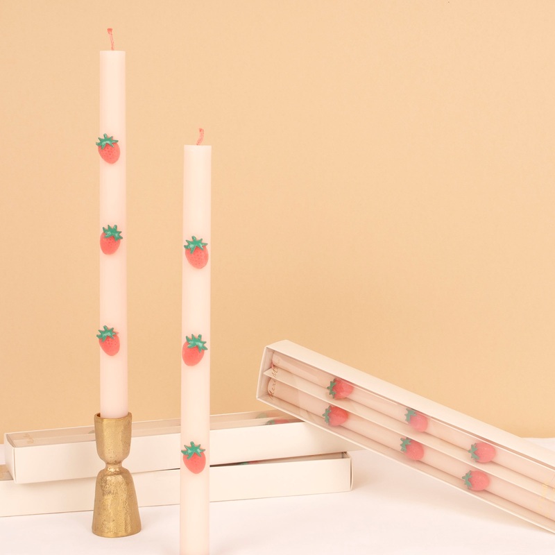 Strawberry Table Candles (x 2)