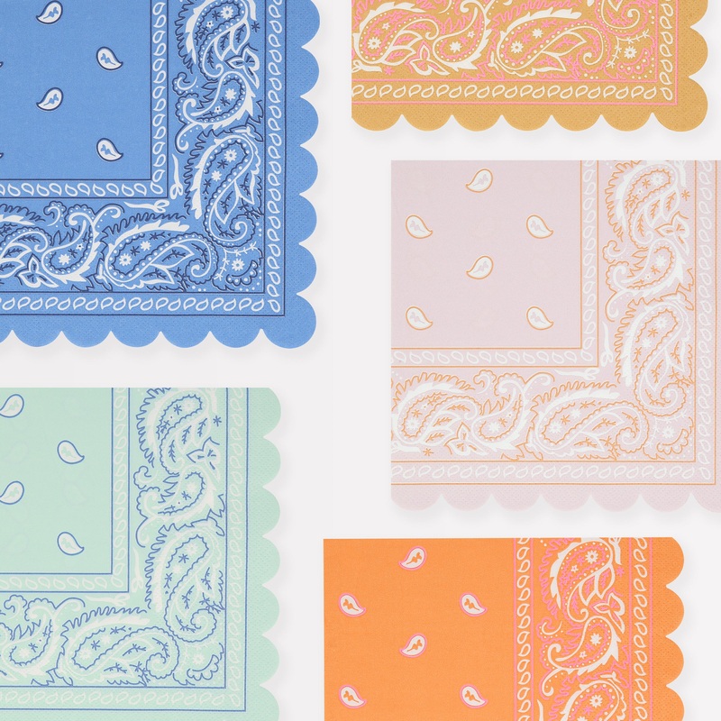 Western Bandana Large Napkins (x 16)