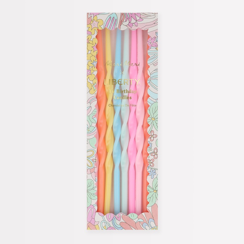 x Liberty Rainbow Garden Party Candles (x 16)
