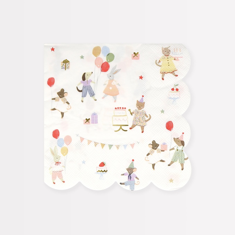 Animal Friends Large Napkins (x 16)