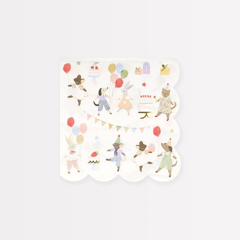 Animal Friends Small Napkins (x 16)