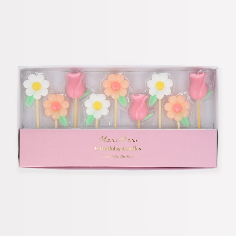 Flower Garden Candles (x 9)