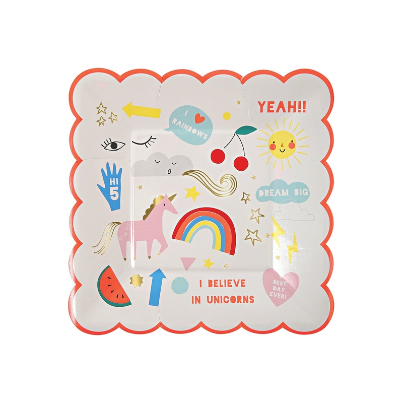 I Believe In Unicorns Small Plates (x 8)