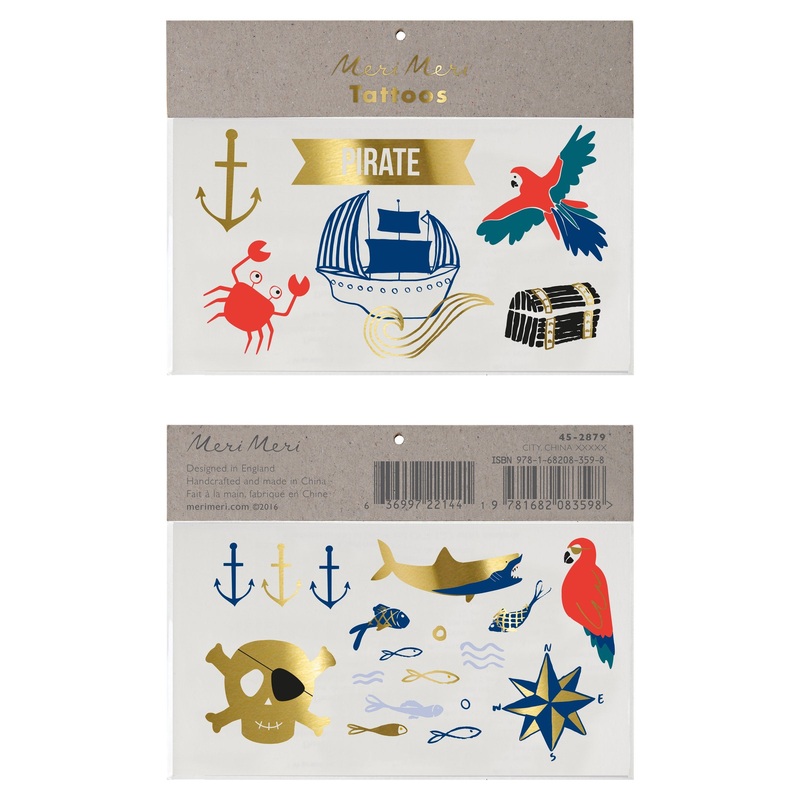 Pirate’s Bounty Large Temporary Tattoos