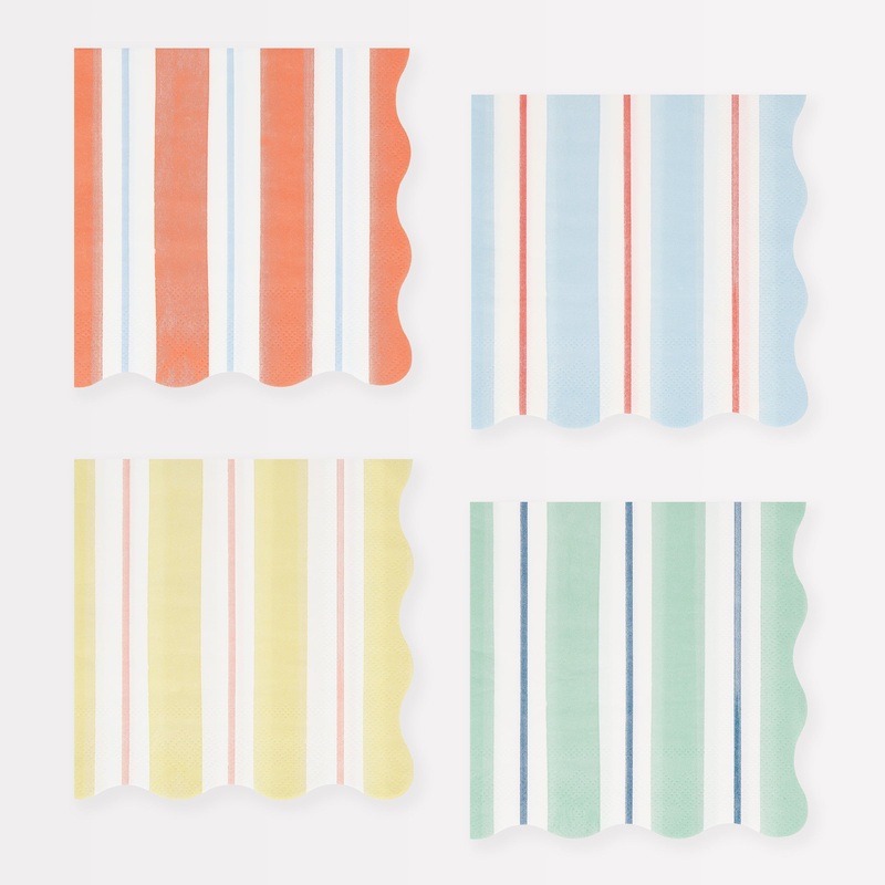 Preppy Stripe Small Napkins (x 16)