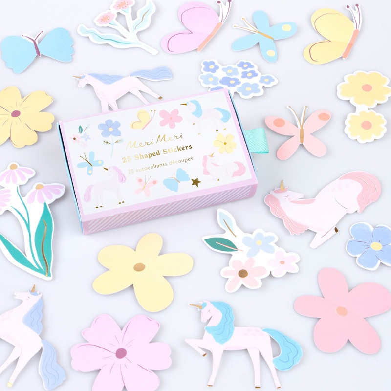 Unicorn Shaped Stickers (x 25)