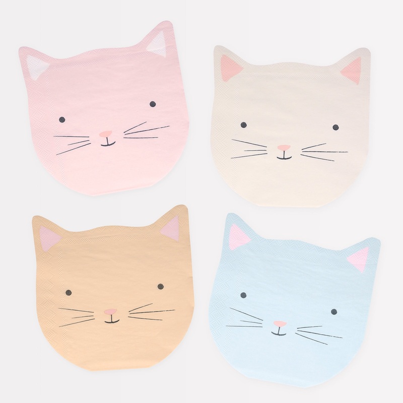 Cute Kitten Napkins (x 16)