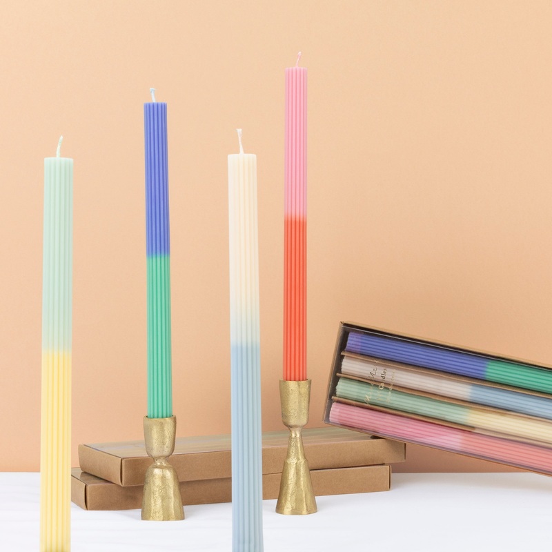 Multi Block Color Table Candles (x 4)