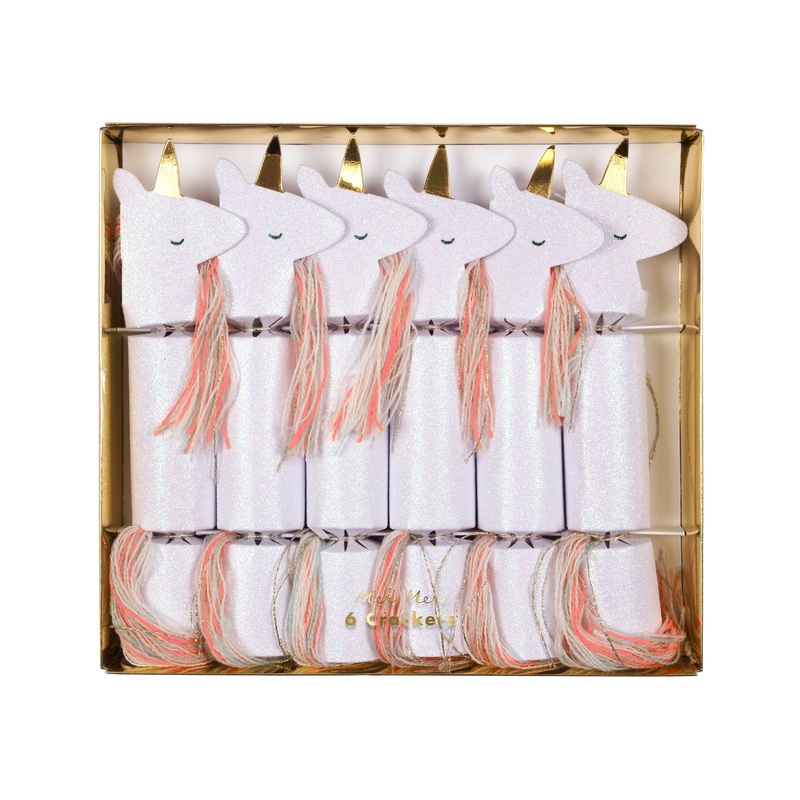 Unicorn Glitter Small Crackers (x 6)