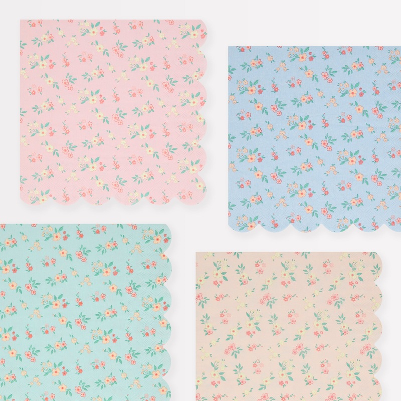 Vintage Ditsy Large Napkins (x 16)