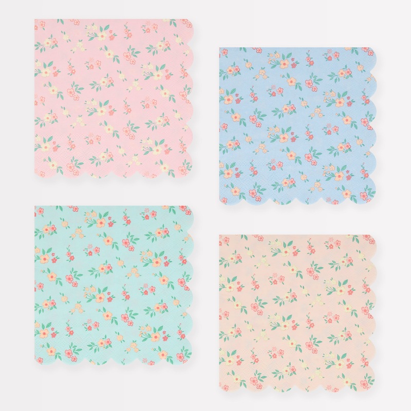 Vintage Ditsy Small Napkins (x 16)