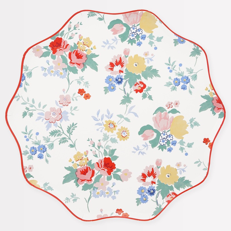 Vintage Floral Dinner Plates (x 8)