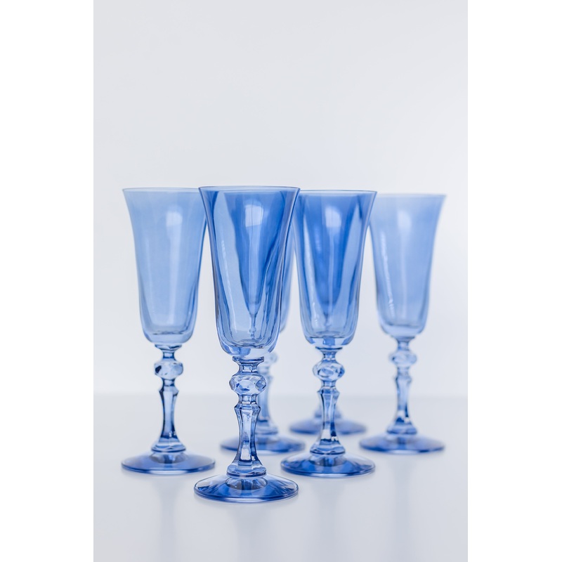 Cobalt Blue Regal Flutes ( x 6)
