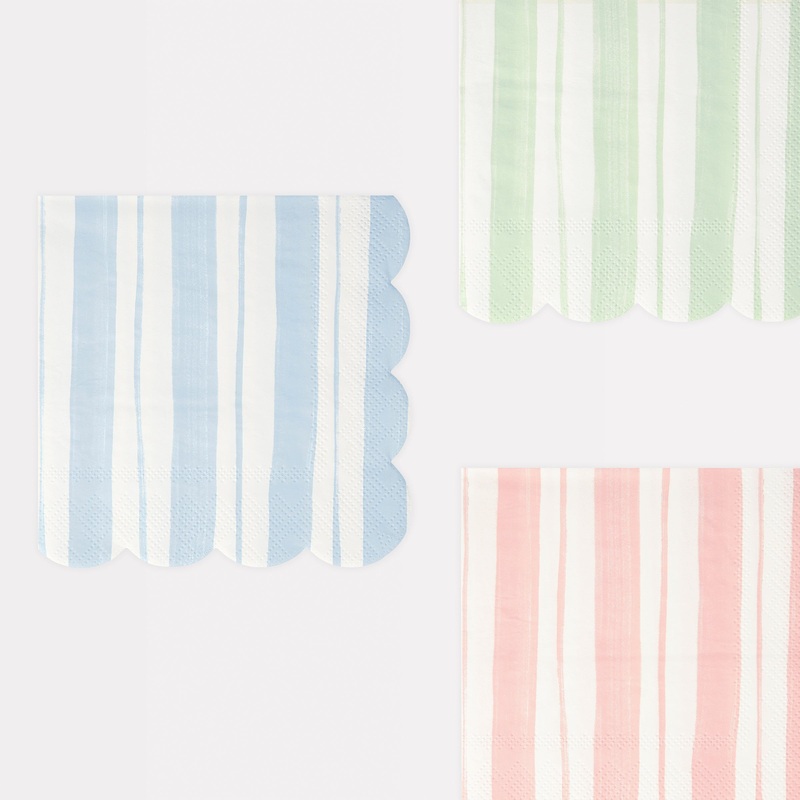 Ticking Stripe Small Napkins (x 16)