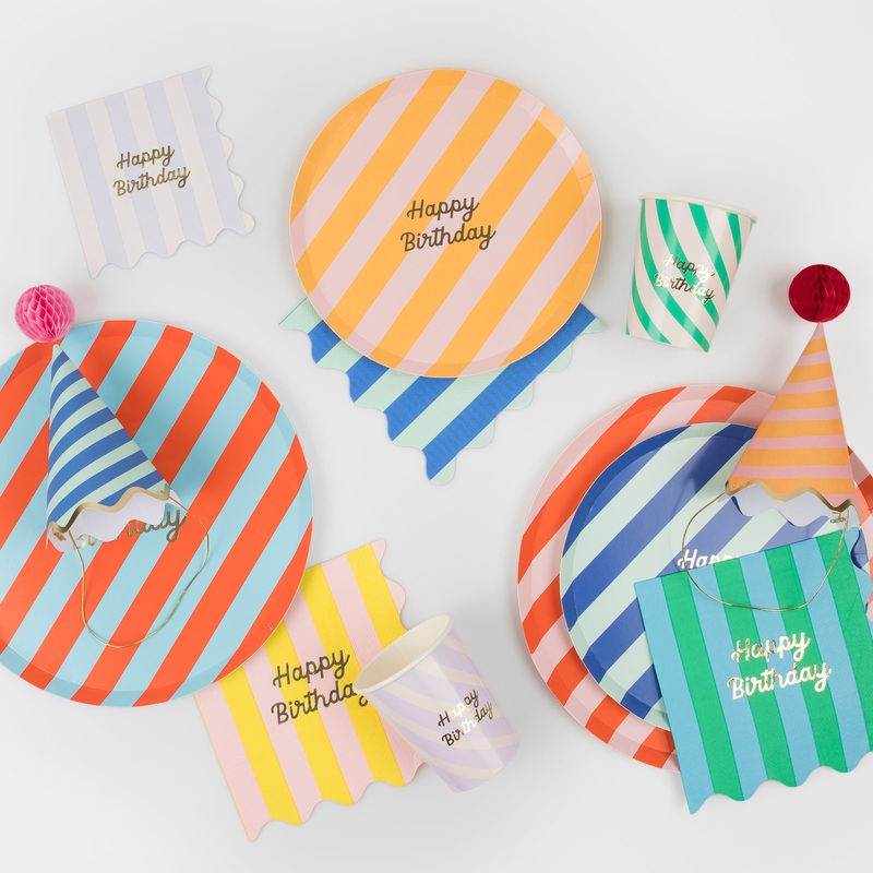 Bright Stripes Party Set
