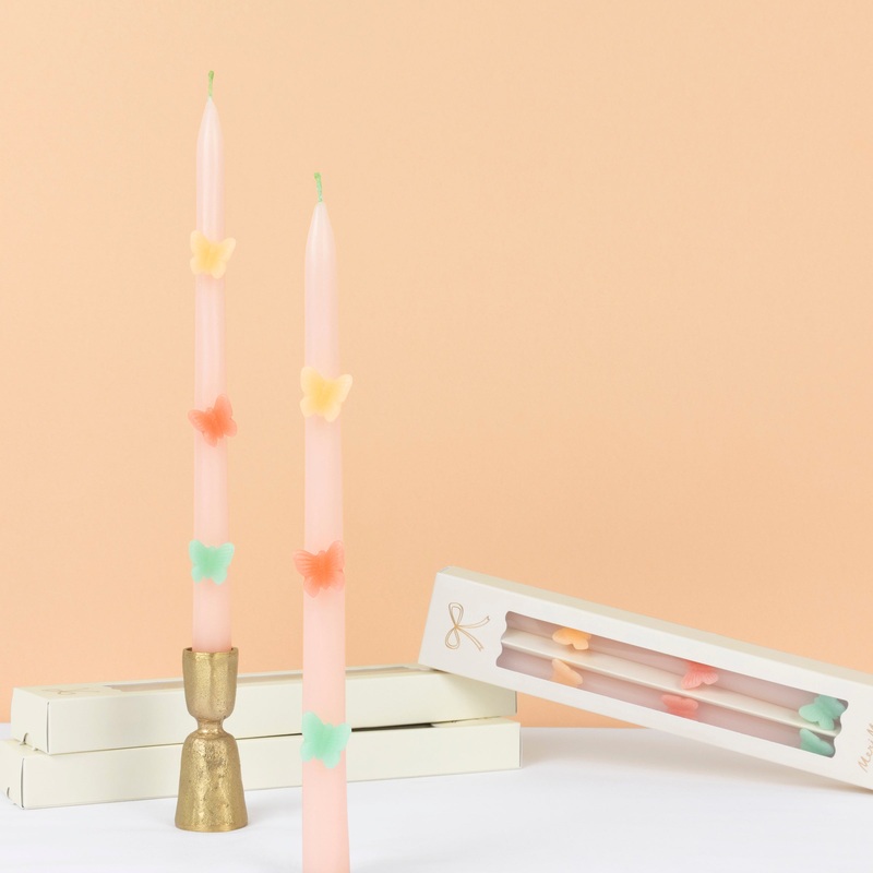 Butterfly Taper Candles (x 2)