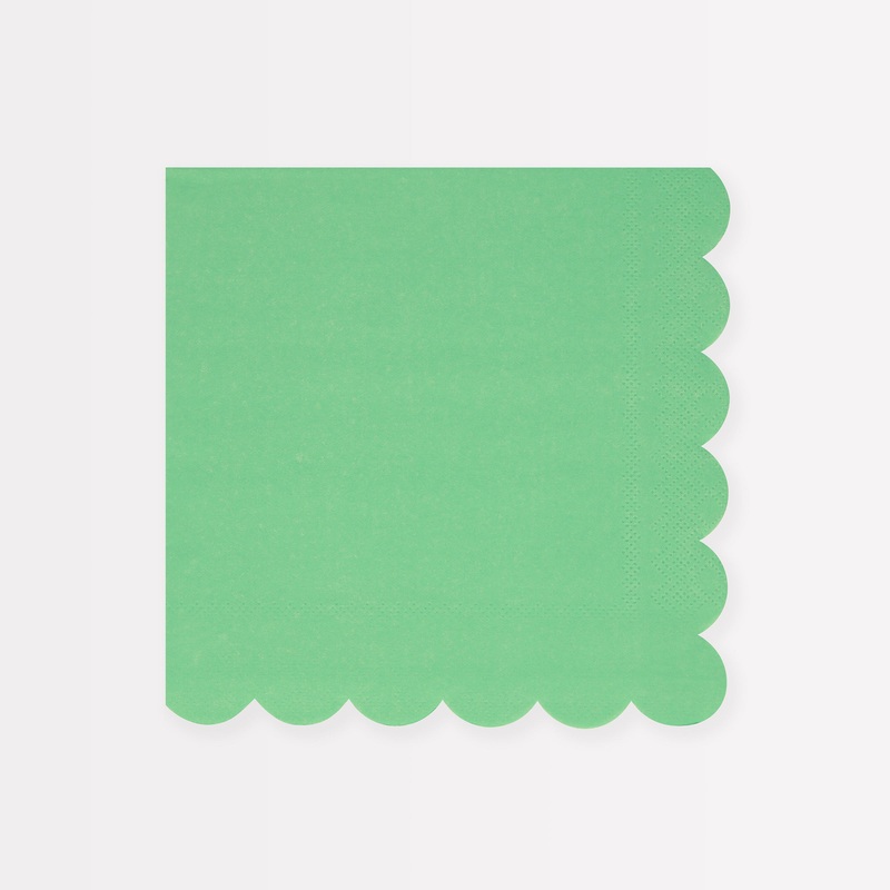 Emerald Green Large Napkins (x 16)