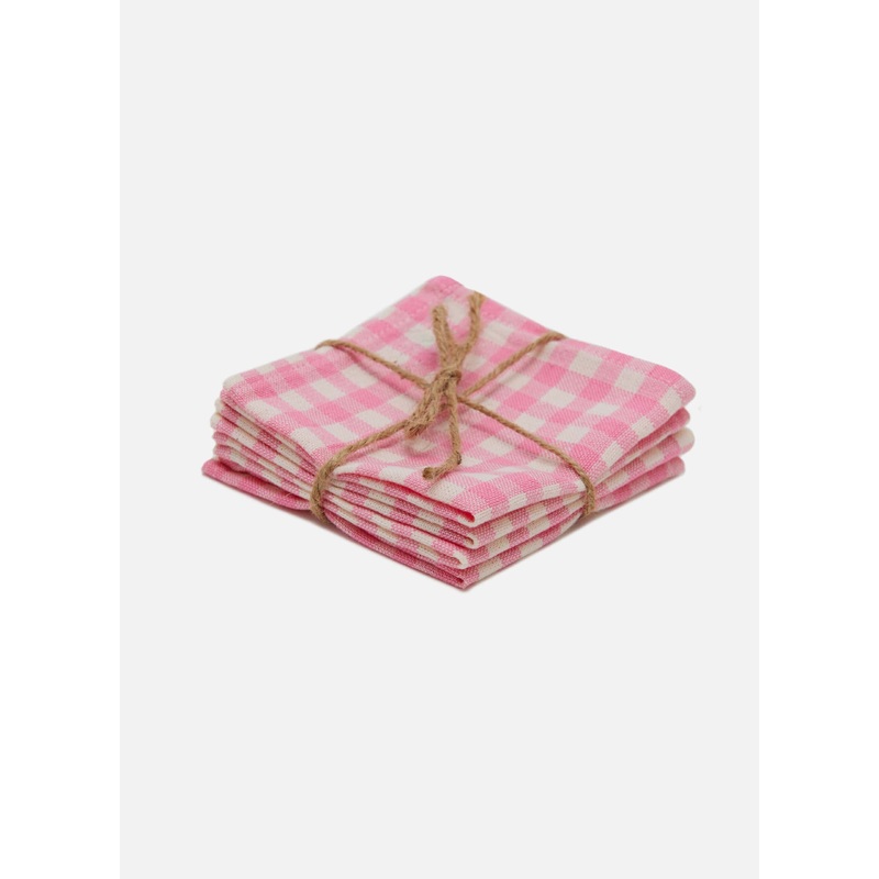 Mini Gingham Peony Kids Napkins