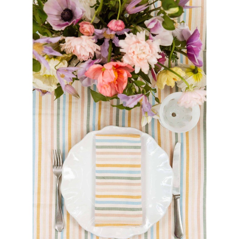 Multi Stripe Spring Pastel Napkins