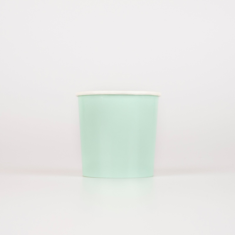 Sea Foam Green Tumbler Cups (x 8)