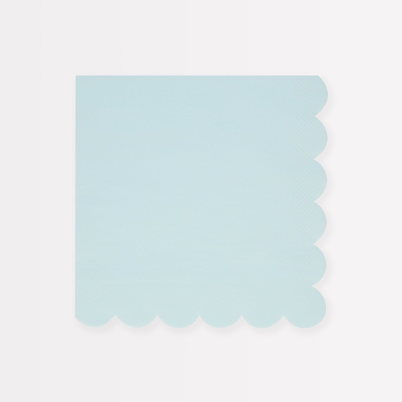 Summer Sky Blue Large Napkins (x 16)