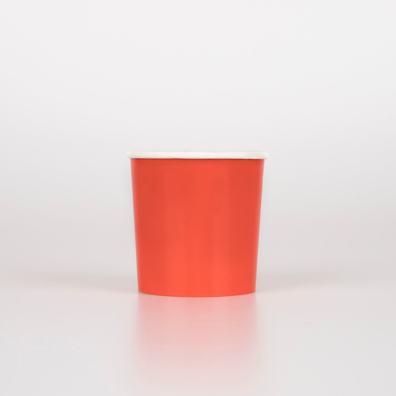 Tomato Red Tumbler Cups (x 8)