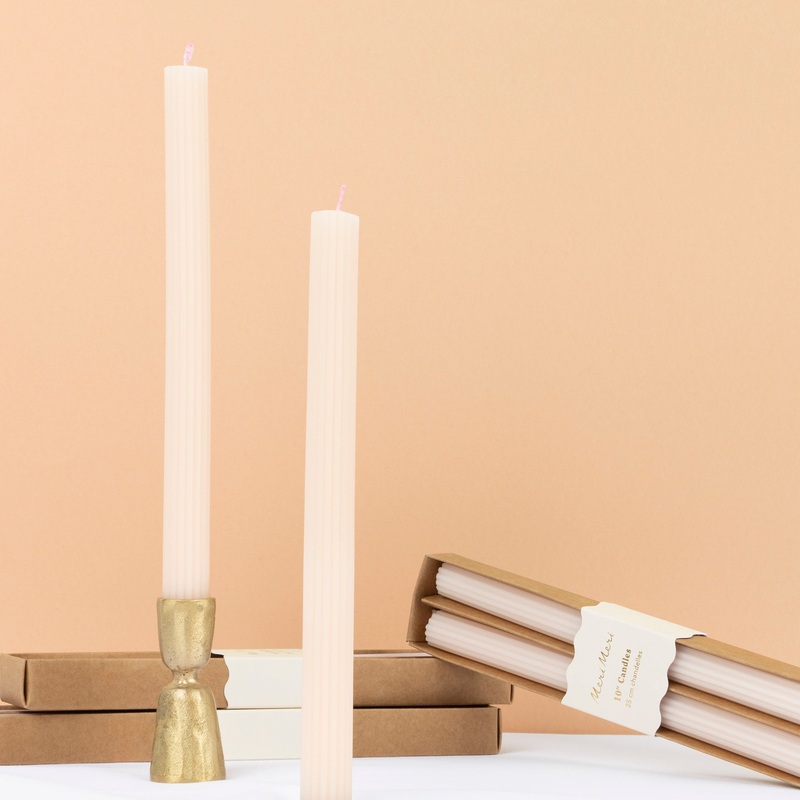 Ballet Slipper Pink Table Candles (x 2)