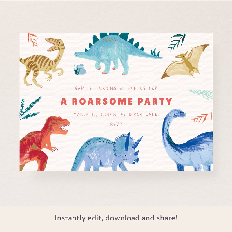 Dinosaur Download & Print Invitation
