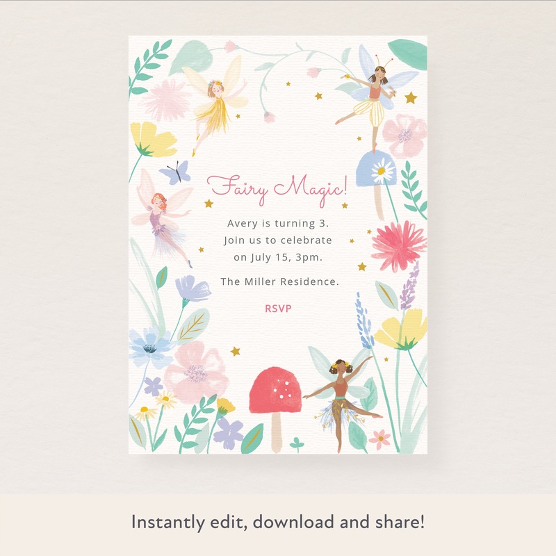 Fairy Download & Print Invitation