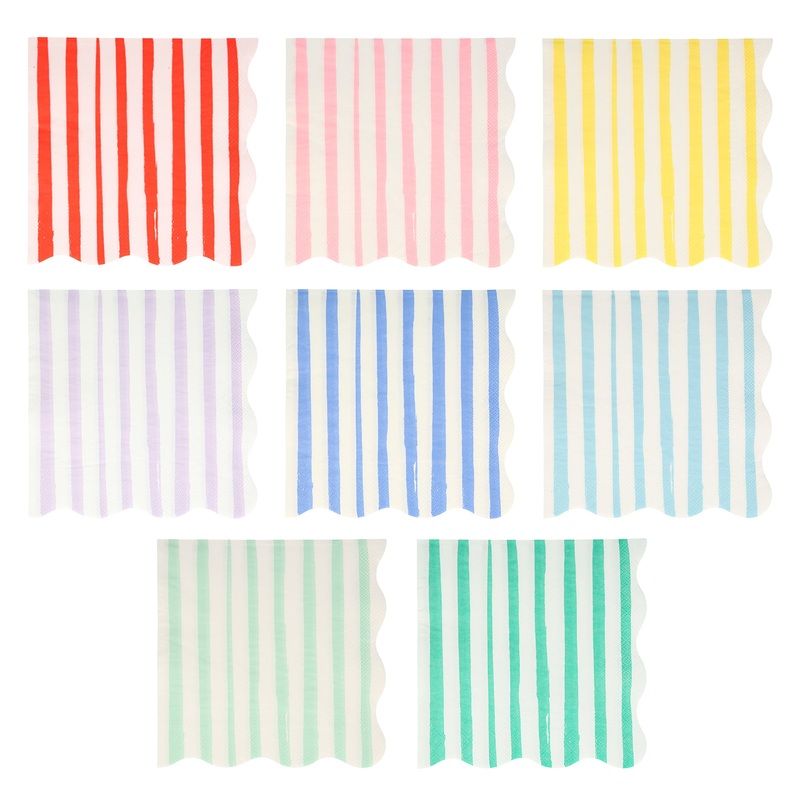 Mixed Stripe Large Napkins (x 16)