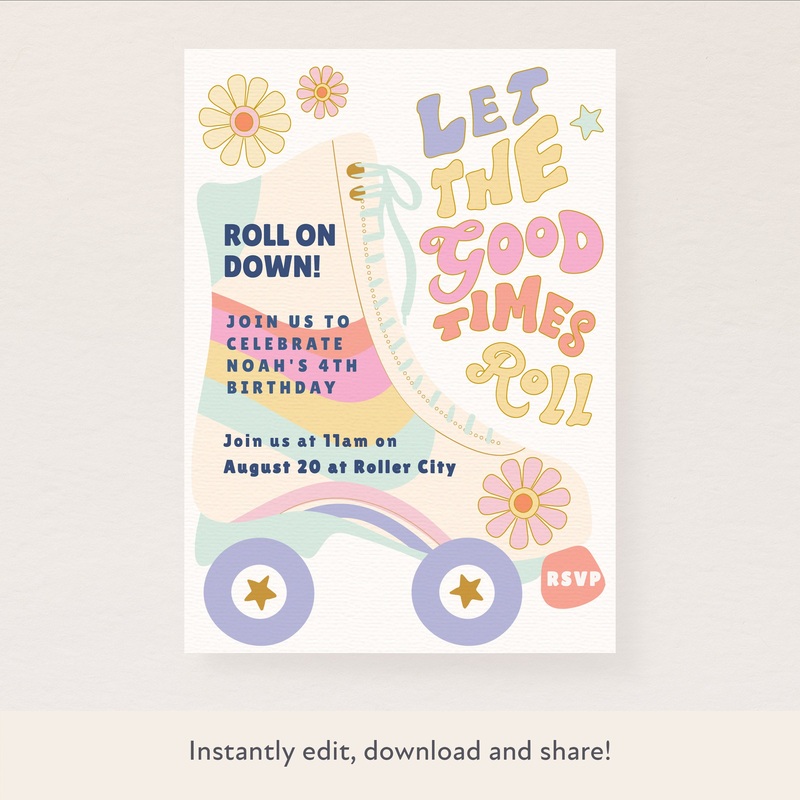 Roller Skate Download & Print Invitation