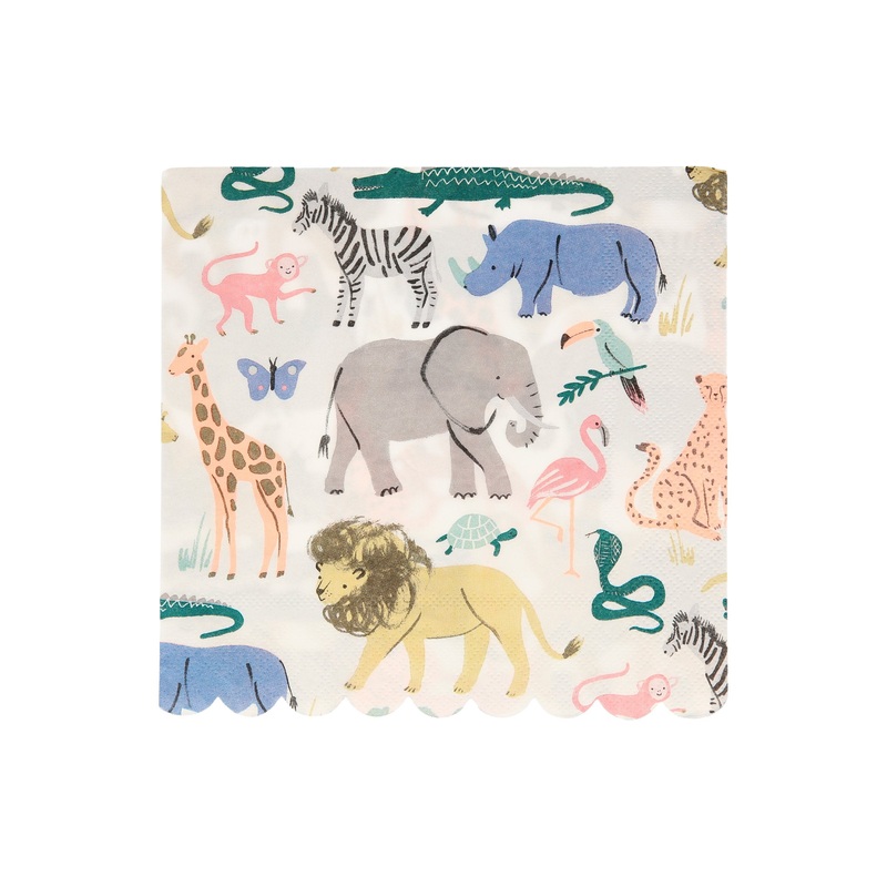 Safari Animals Large Napkins (x 20)