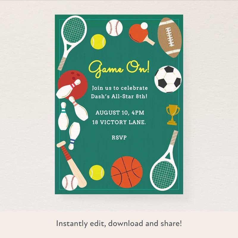 Sport Download & Print Invitation