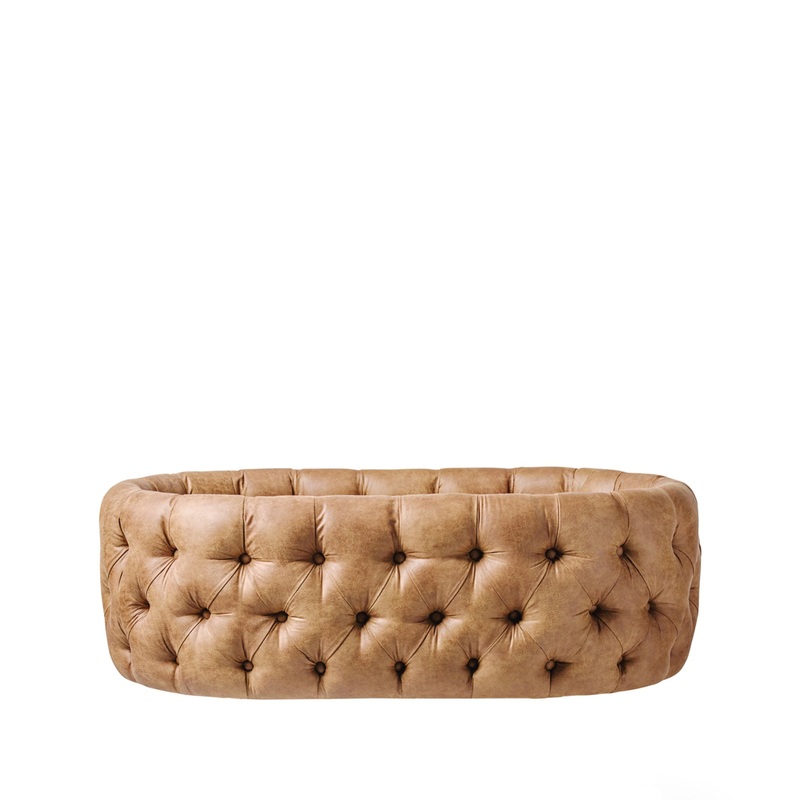 Aristot Faux Leather Button Bassinet – Cognac