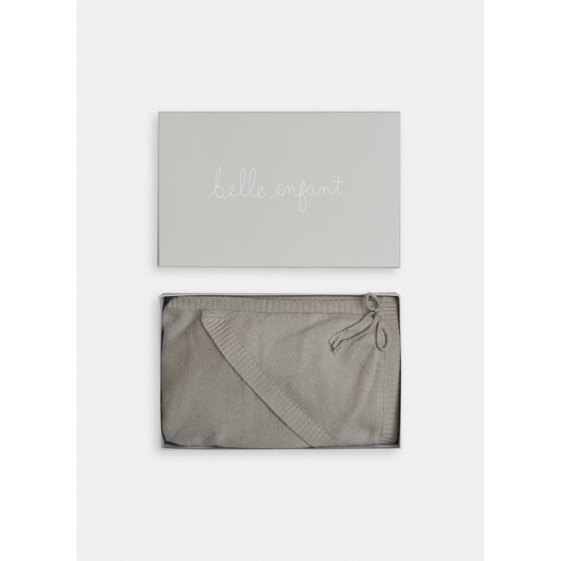 Belle Enfant, Cashmere Hooded Blanket – Cloud Grey
