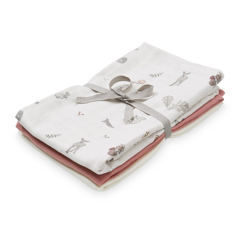 Cam Cam Muslin Cloths Mixed 3 Pack in Mix Fawn