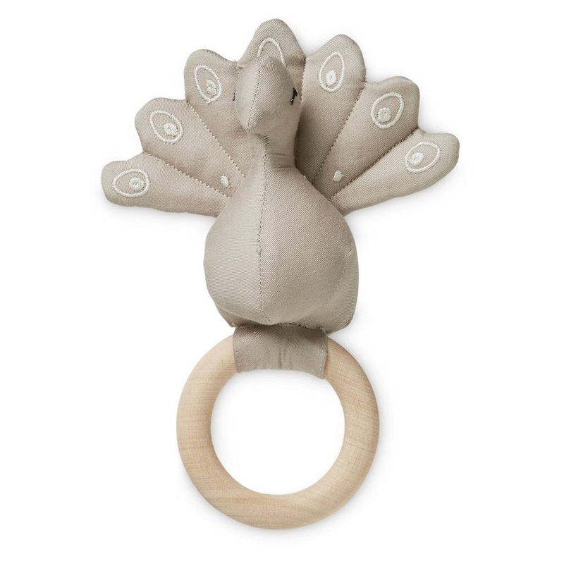Cam Cam Peacock Rattle in Hazel