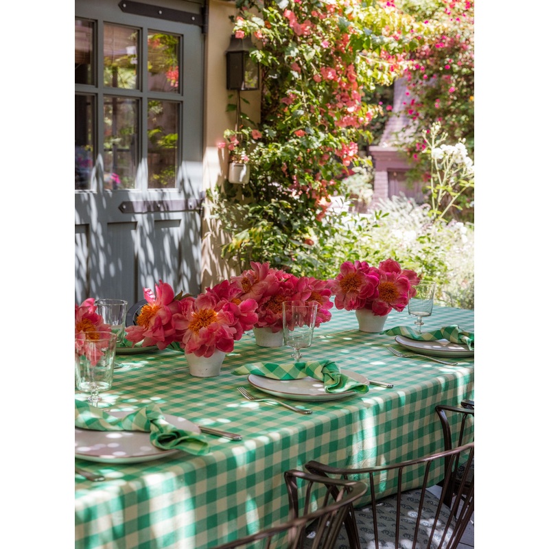 Gingham Lime Tablecloth