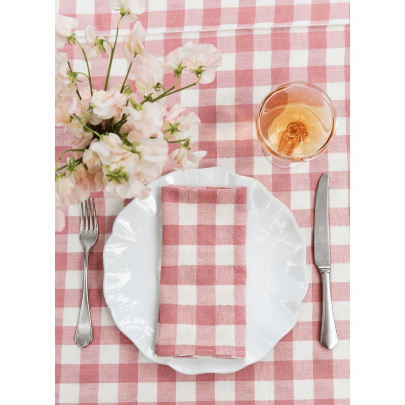 Gingham Rosa Napkins