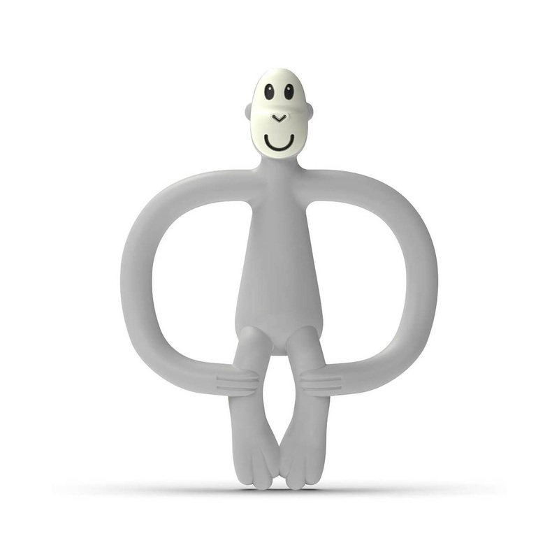 Matchstick Monkey Teething Toy and Gel Applicator – Grey
