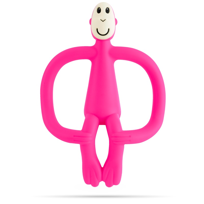 Matchstick Monkey Teething Toy and Gel Applicator – Pink