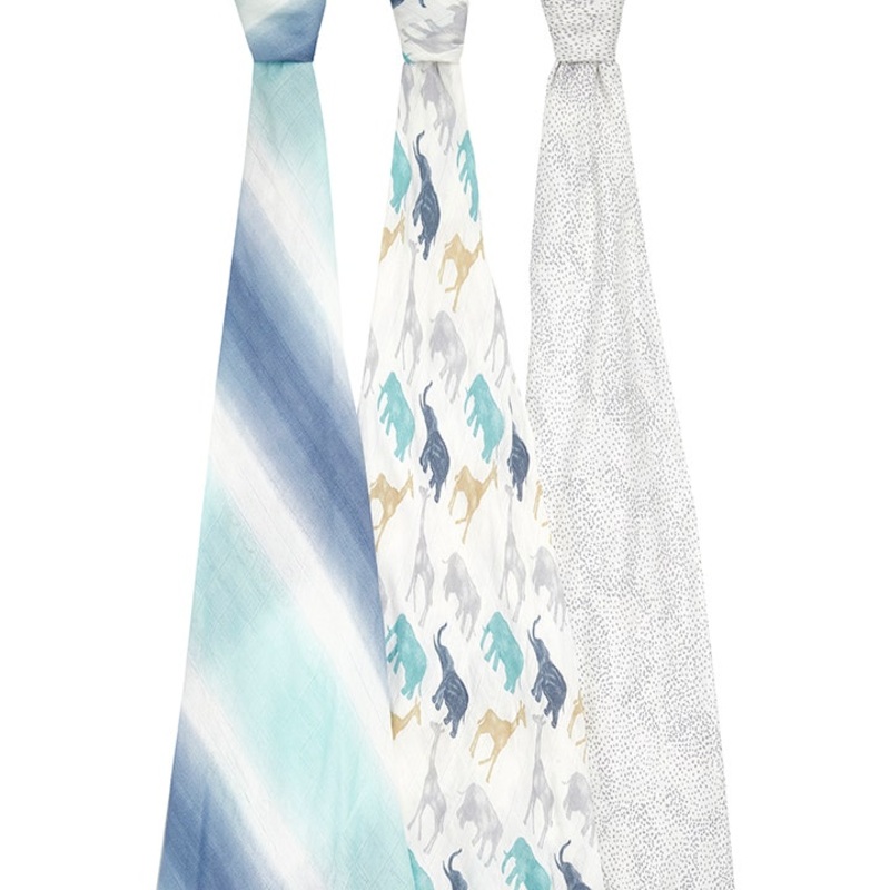 Aden + Anais Expedition Silky Soft Motif Print Swaddles 3 Pack